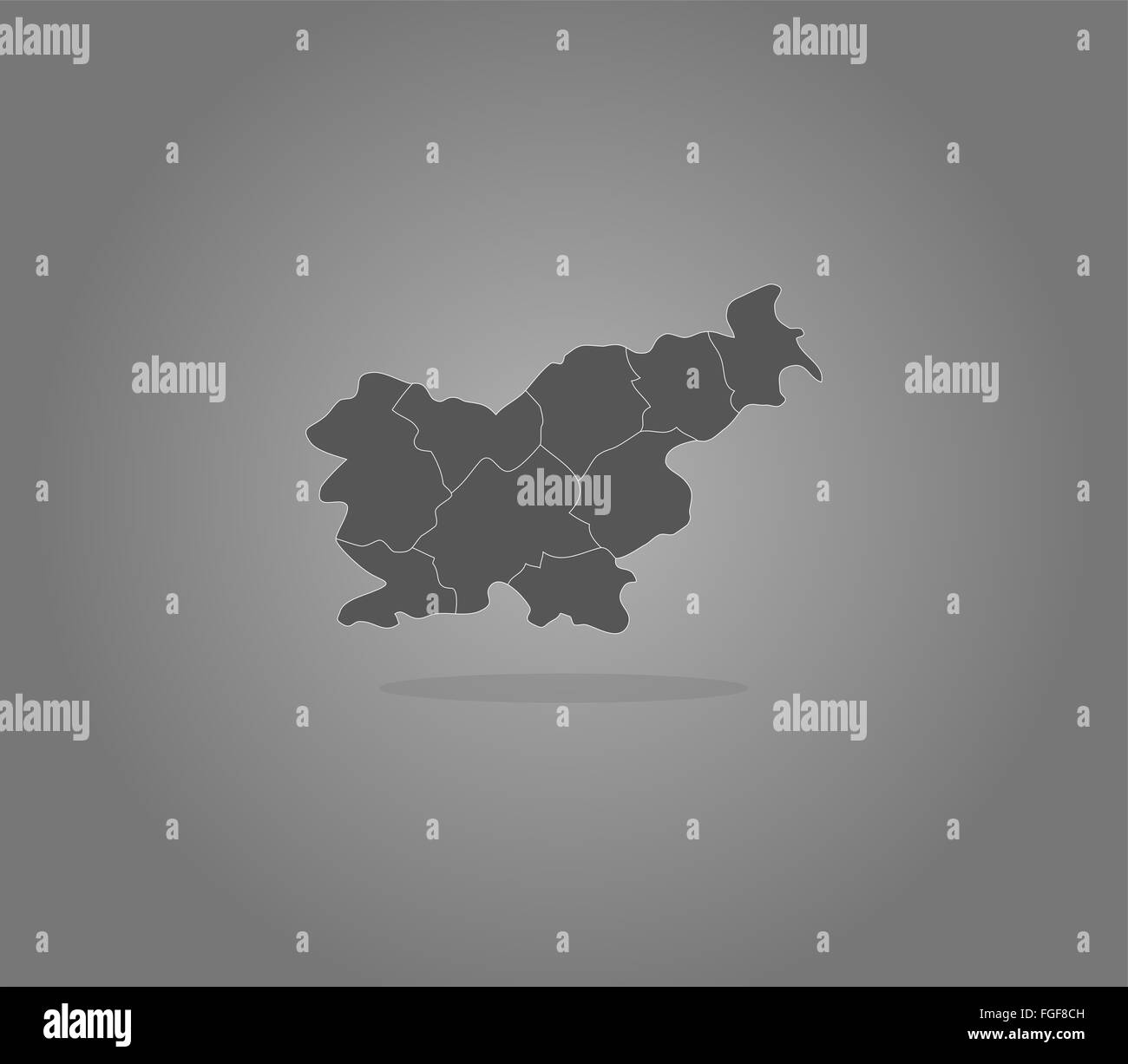 Slovenia white map Black and White Stock Photos & Images - Alamy