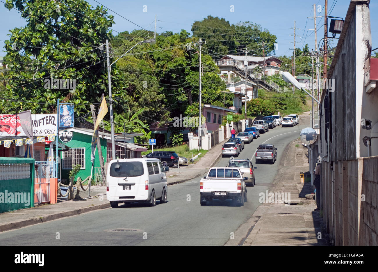 Scarborough; Tobago, Street, Caribbean, Stock Photo