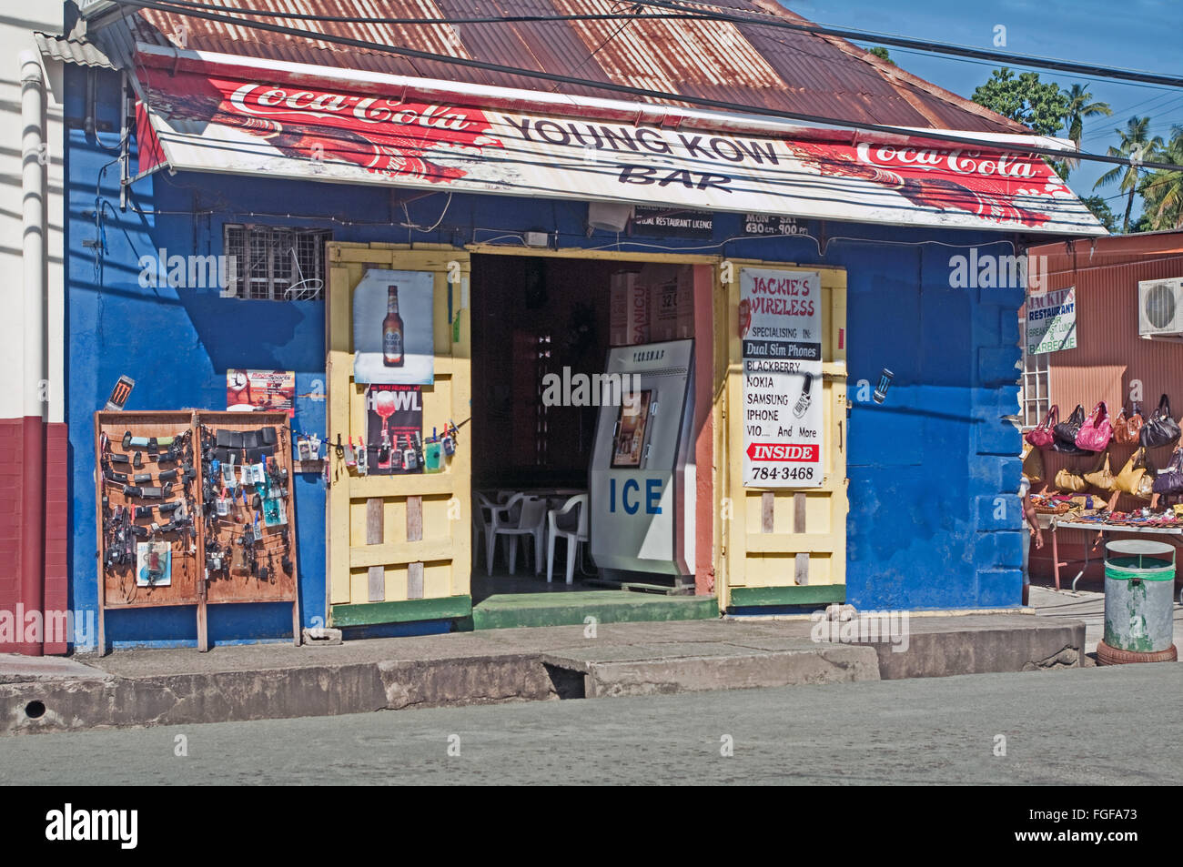 Scarborough; Tobago, Shop/Bar, Caribbean, Stock Photo