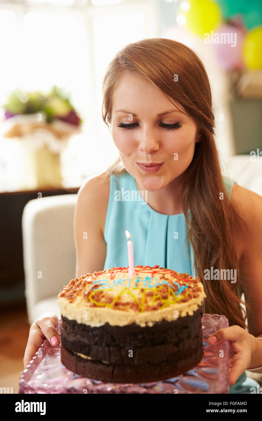 Happy birthday cake candle hires stock photography and images Alamy