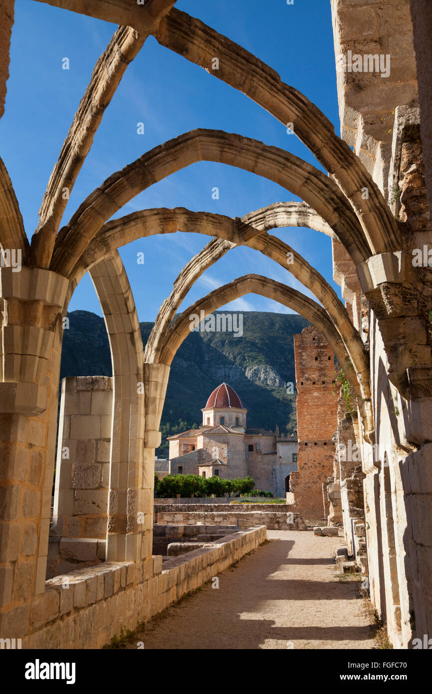 The ruins around the Cistercian Monastery of Saint Mary of Valldigna in Simat Spain Stock Photo