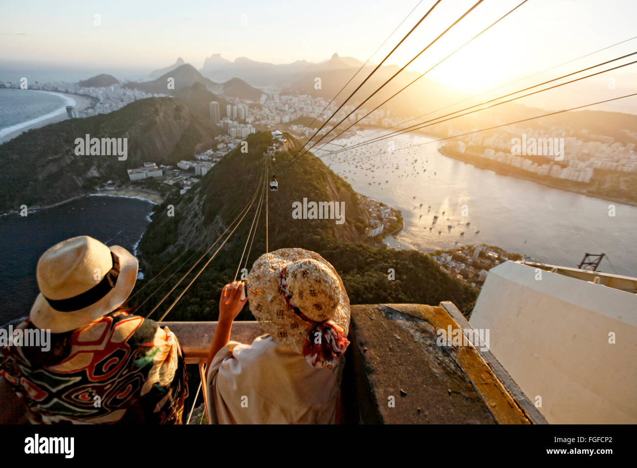 Sugarloaf Mountain Pão de Açucar, Rio de Janeiro, Brazil. Stock Photo