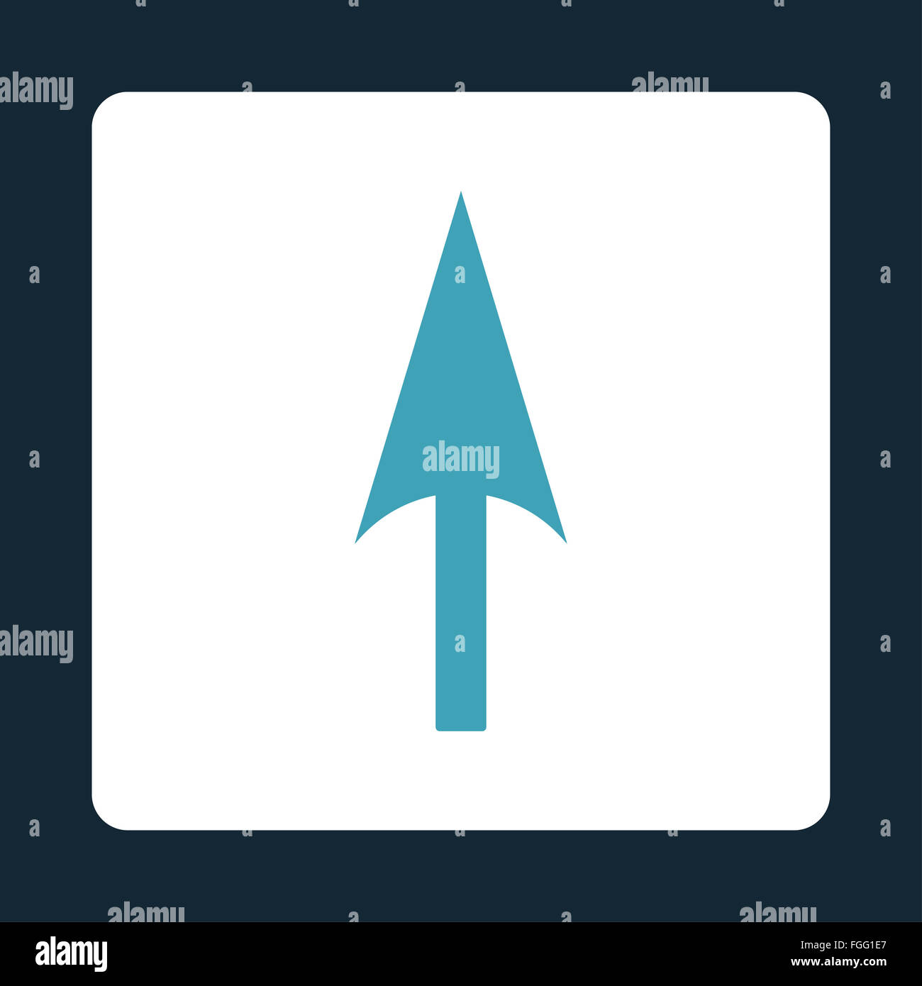 Arrow Axis Y flat blue and white colors rounded button Stock Photo - Alamy