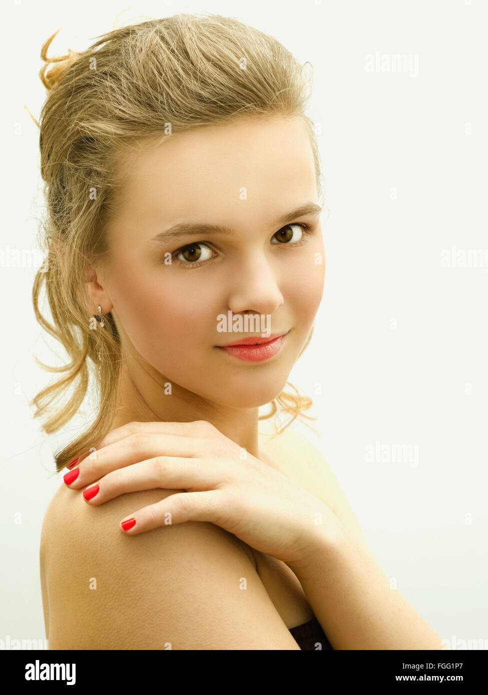 Portrait of a pretty young girl Stock Photo - Alamy