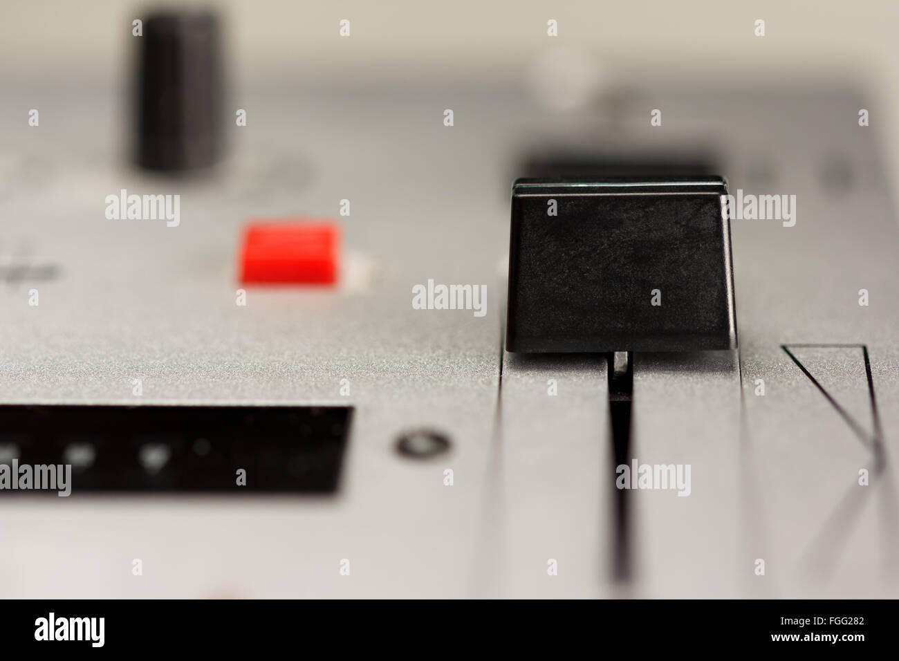 Cross fader of a DJ mixer Stock Photo Alamy