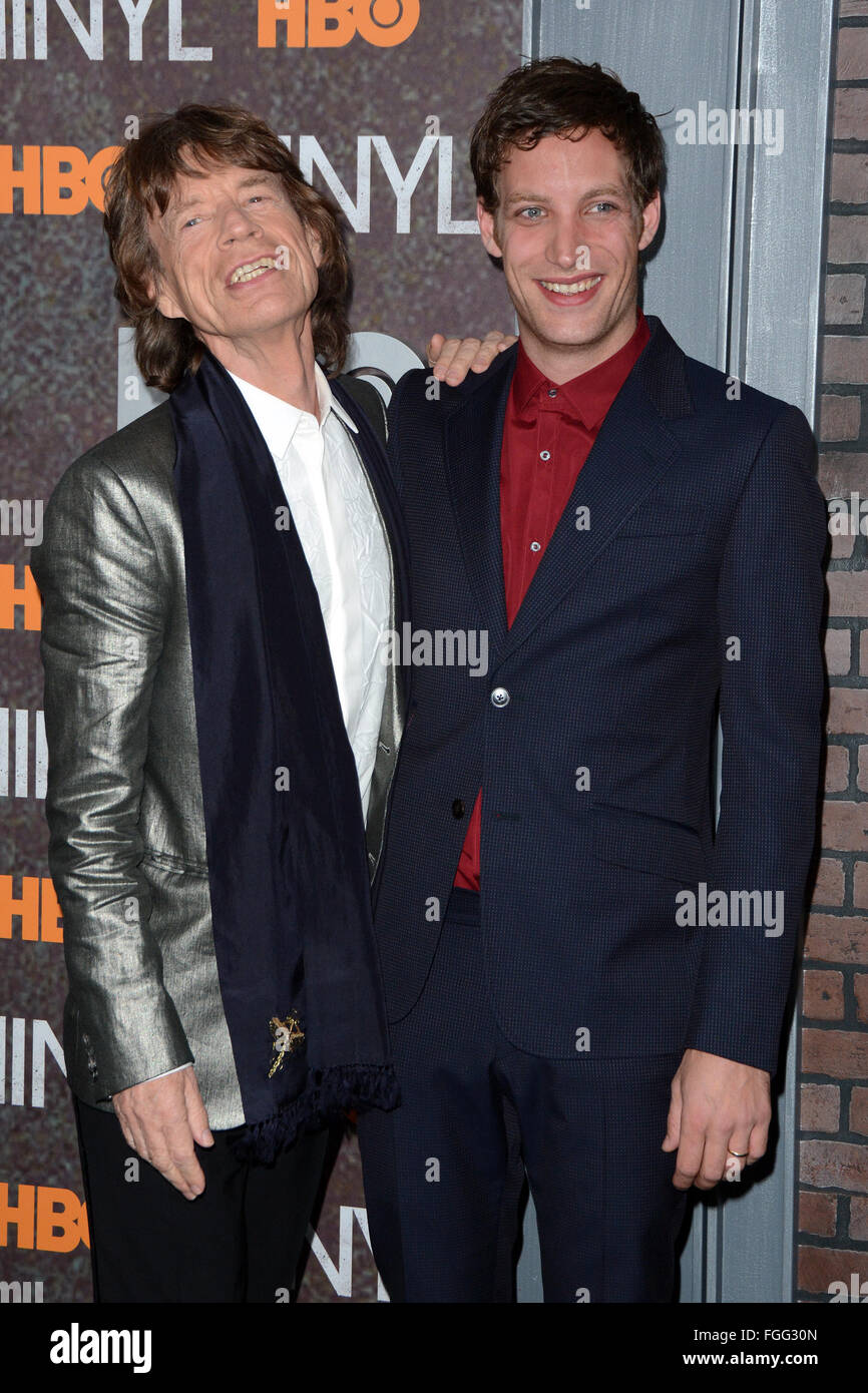 HBO's series premiere - Arrivals Featuring: Mick Jagger, James Jagger Where: New York, New York, United States When: 15 2016 Stock Photo - Alamy
