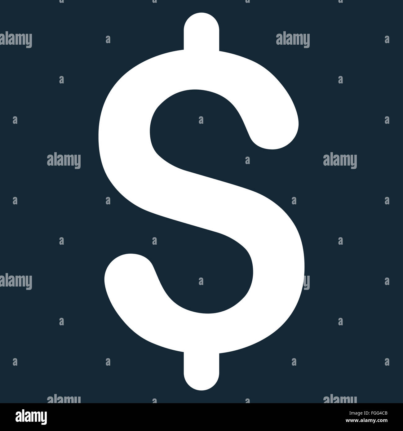 Dollar flat white color icon Stock Photo - Alamy