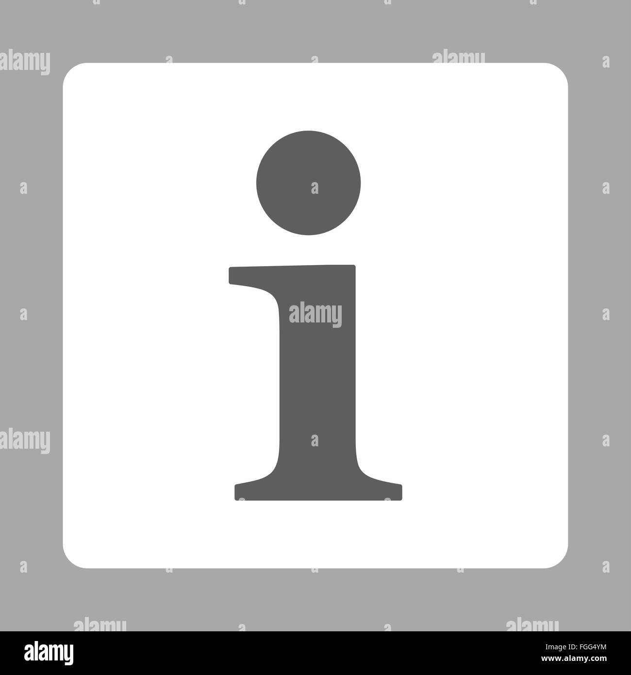 Info flat dark gray and white colors rounded button Stock Photo - Alamy