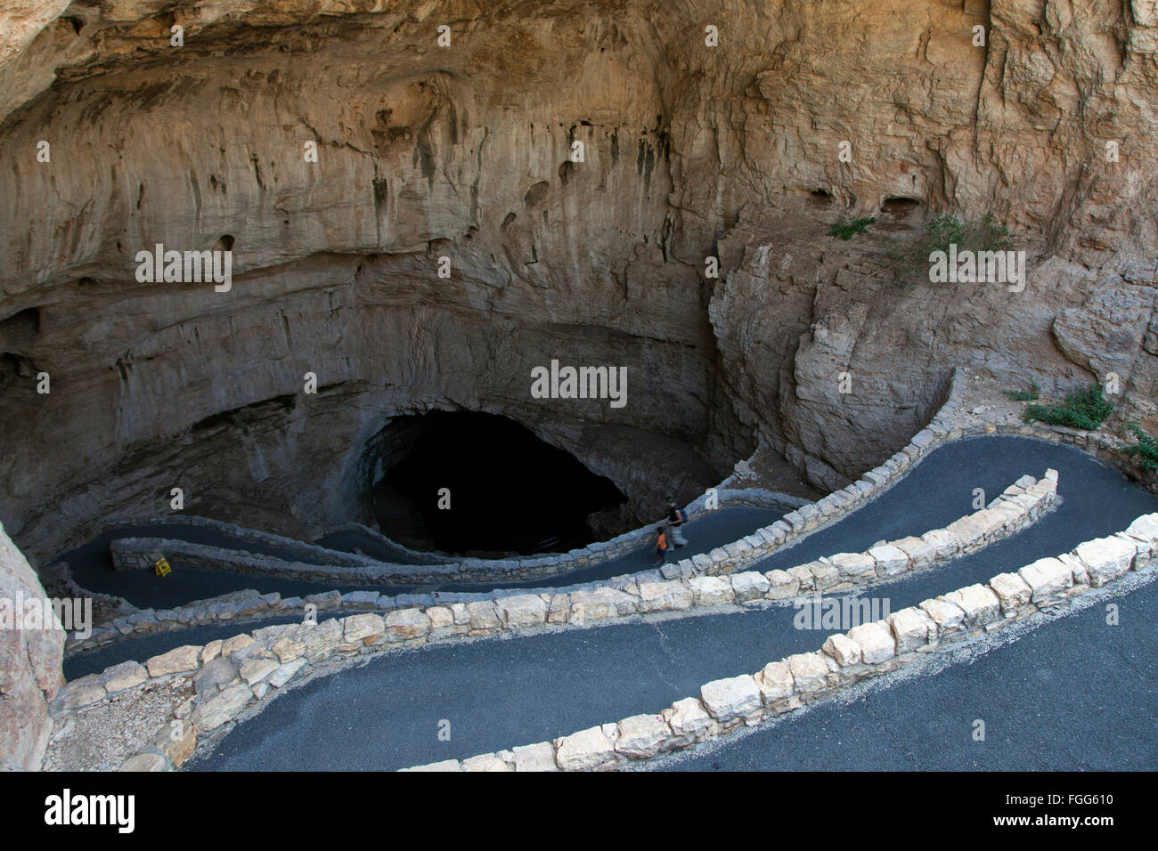 Main entrance to the underground caverns at Carlsbad Caverns National Park in New Mexico Stock Photo