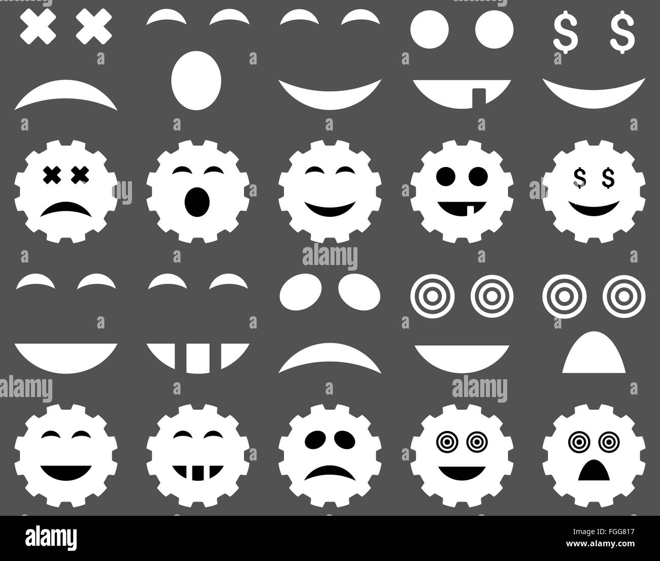 Smiley clock face Black and White Stock Photos & Images - Alamy