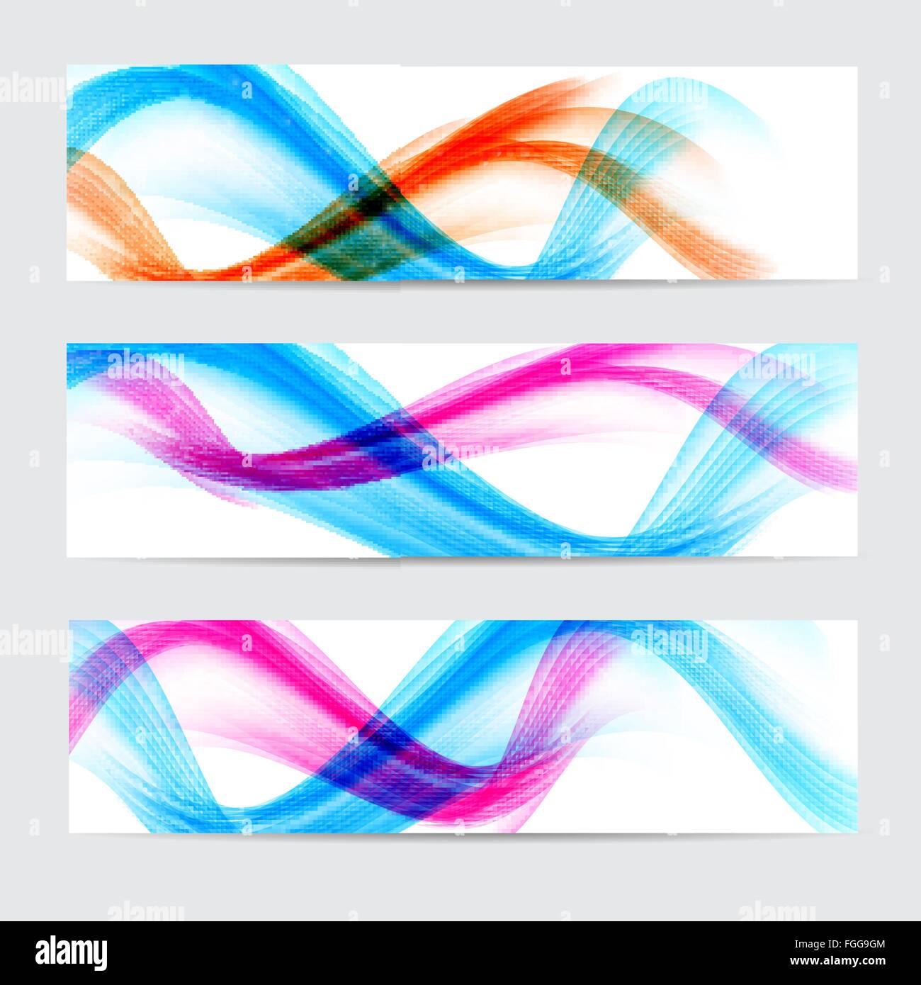 Abstract Colored Wave Header Background. Vector Illustration Stock ...