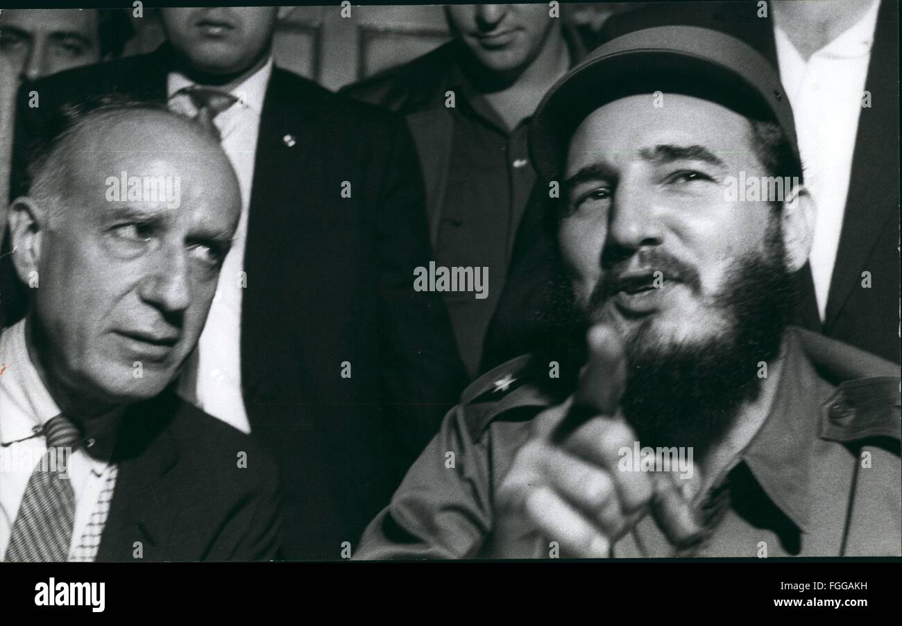 1961 - Fidel Castro & Herbert Mathews editorial Writer of the N.Y. Times (Credit Image: © Keystone Pictures USA/ZUMAPRESS.com) Stock Photo