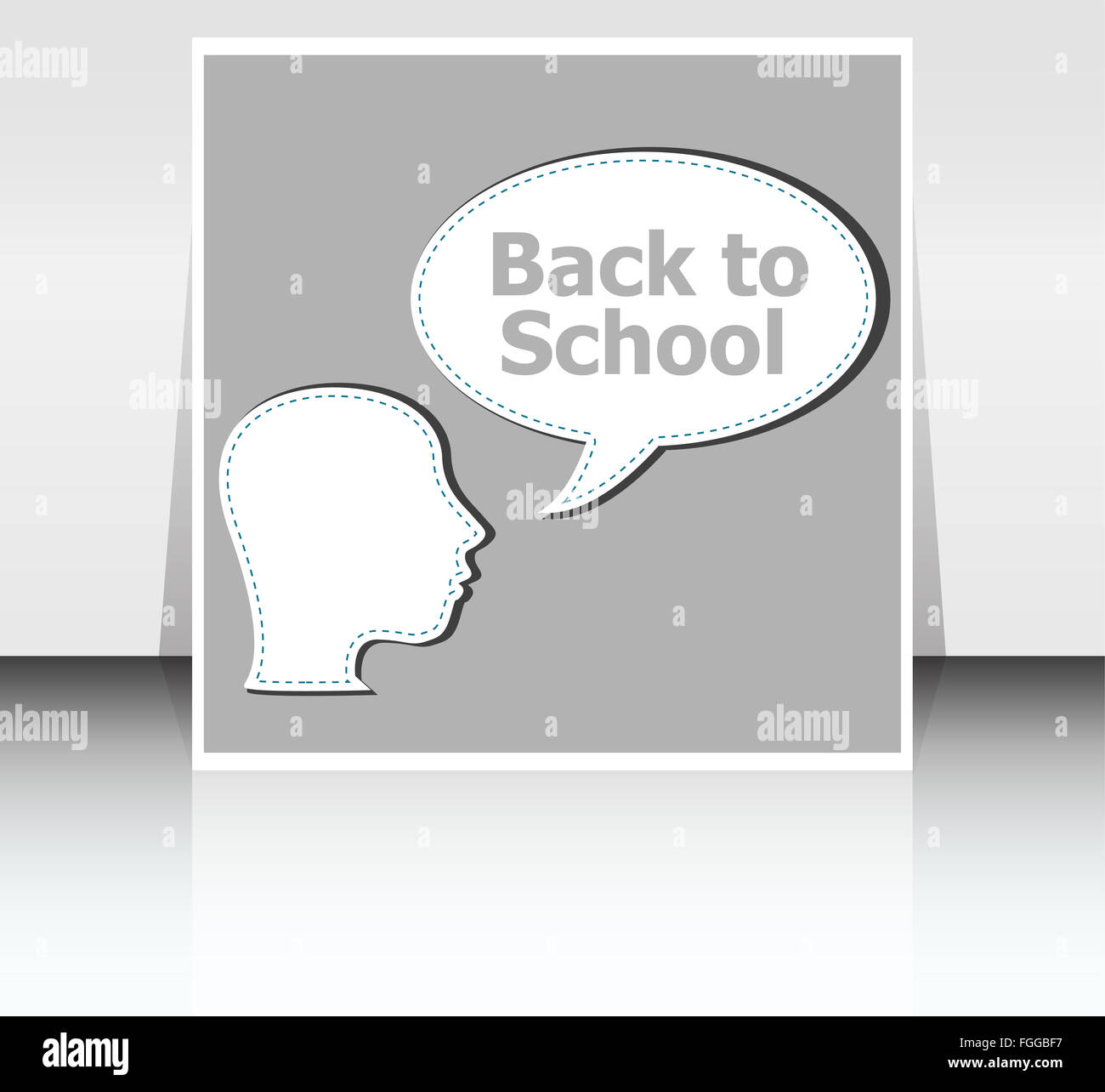 Education Thinking Concept. Children Think with Education speech bubbles Stock Photo