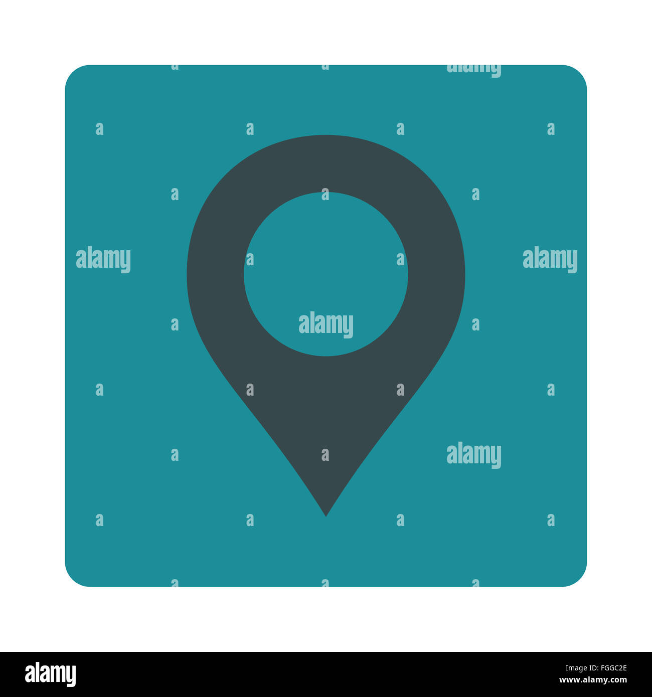 Map Marker flat soft blue colors rounded button Stock Photo - Alamy