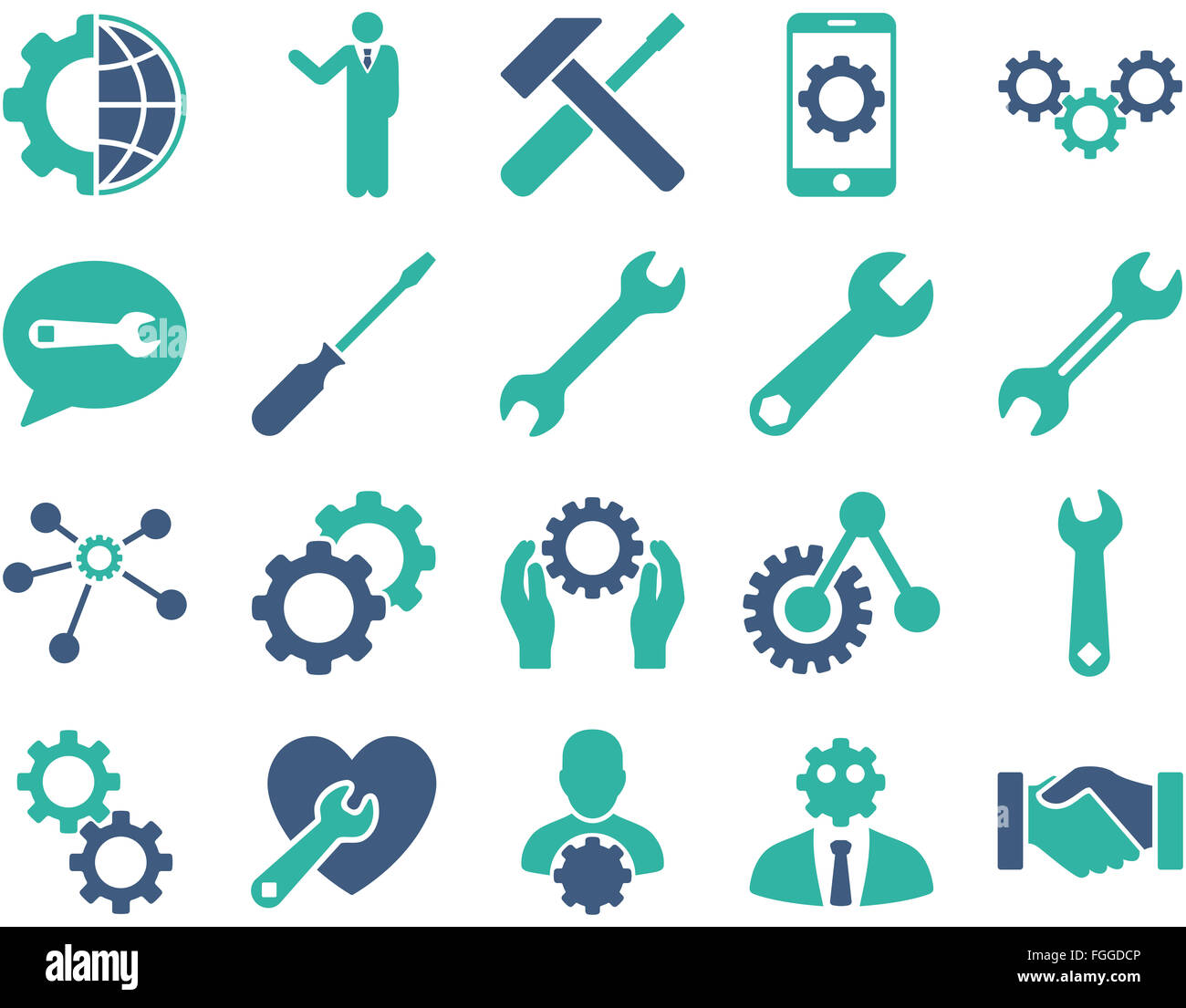 Settings and Tools Icons Stock Photo - Alamy