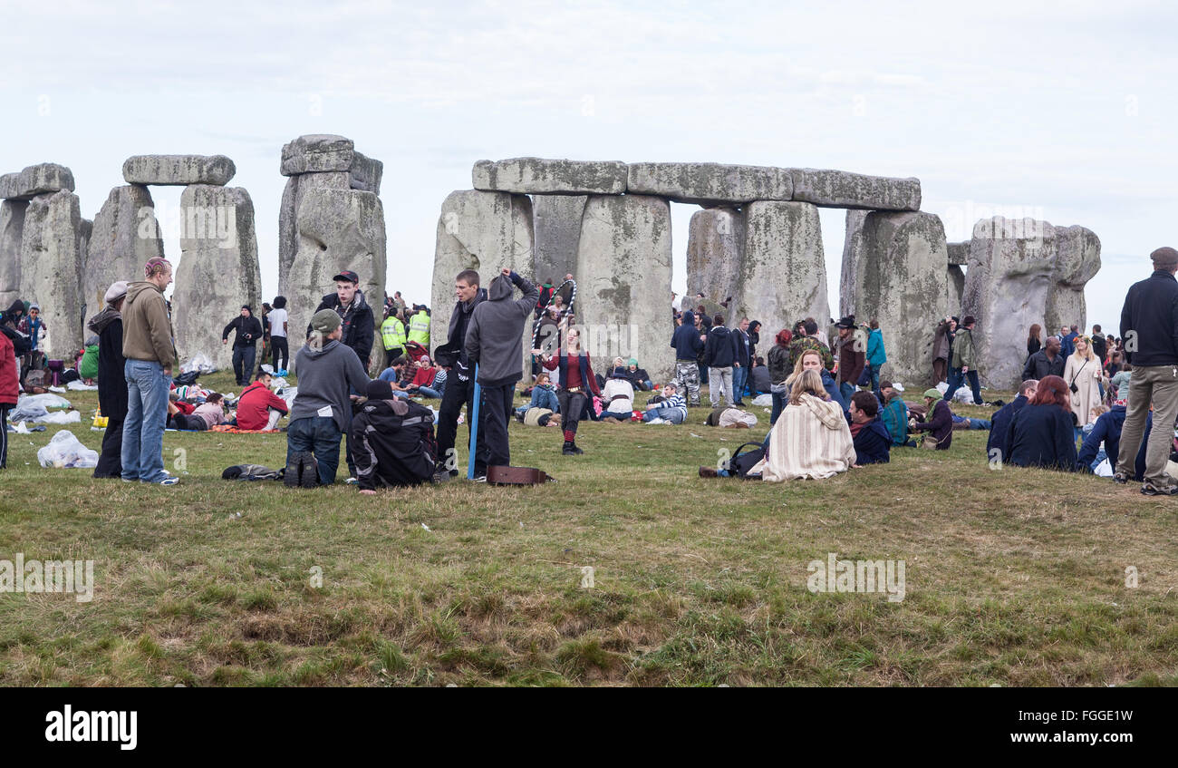 Stonehenge,Summer Solstice sunrise June,Wiltshire,England, Stock Photo