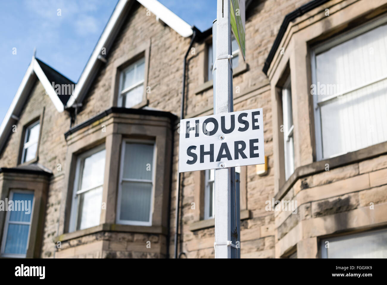 House Share Property Sign . Stock Photo
