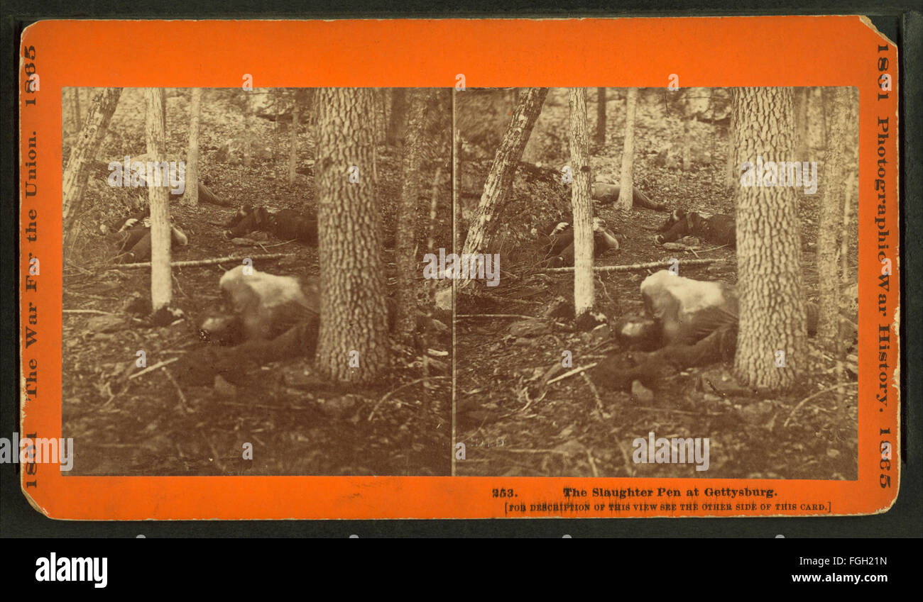 The Slaughter Pen at Gettysburg, by Taylor & Huntington Stock Photo Alamy