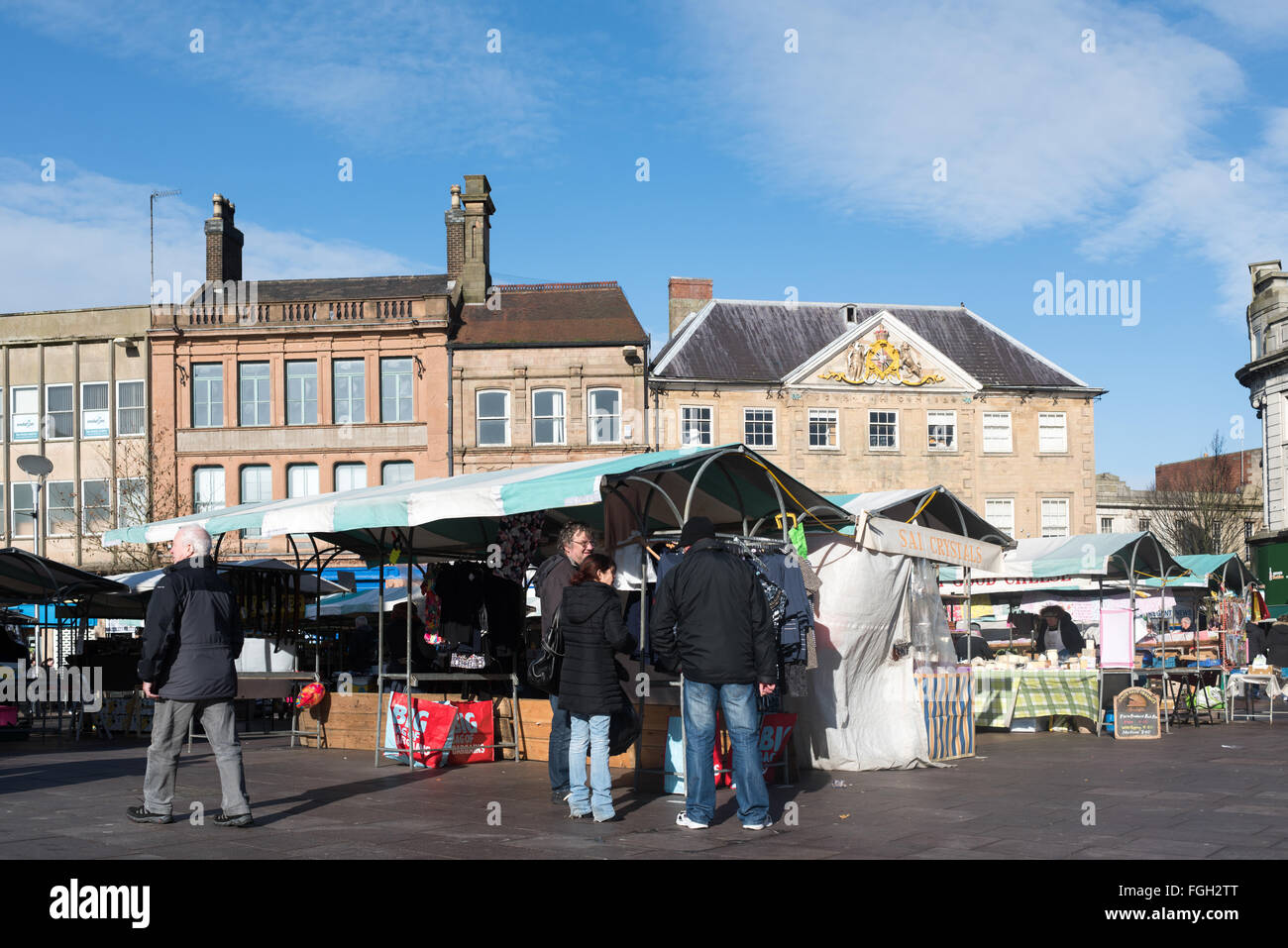 Mansfield Market Place,Nottinghamshire,UK Stock Photo Alamy