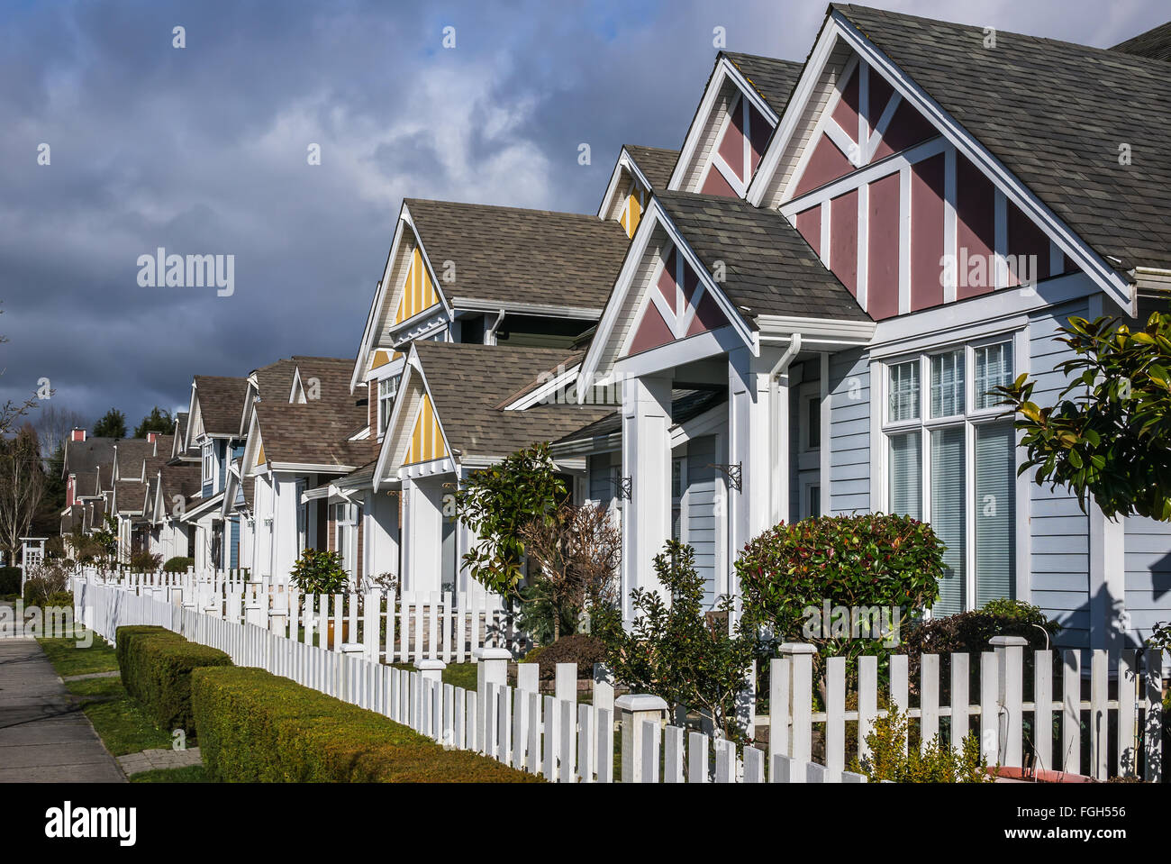 Modern houses in Richmond, British Columbia, Canada Stock Photo Alamy