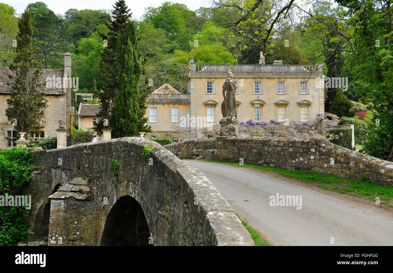 Bridge over the river Frome at Iford Manor near Bath, UK. Stock Photo