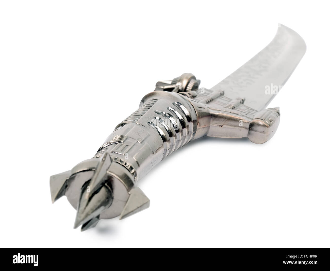 futuristic dagger isolated on white background Stock Photo