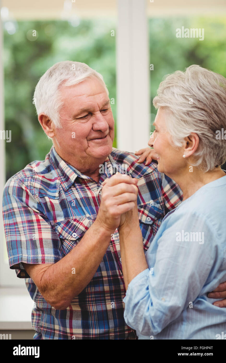 Happy Senior Couple Dancing Stock Photo Alamy