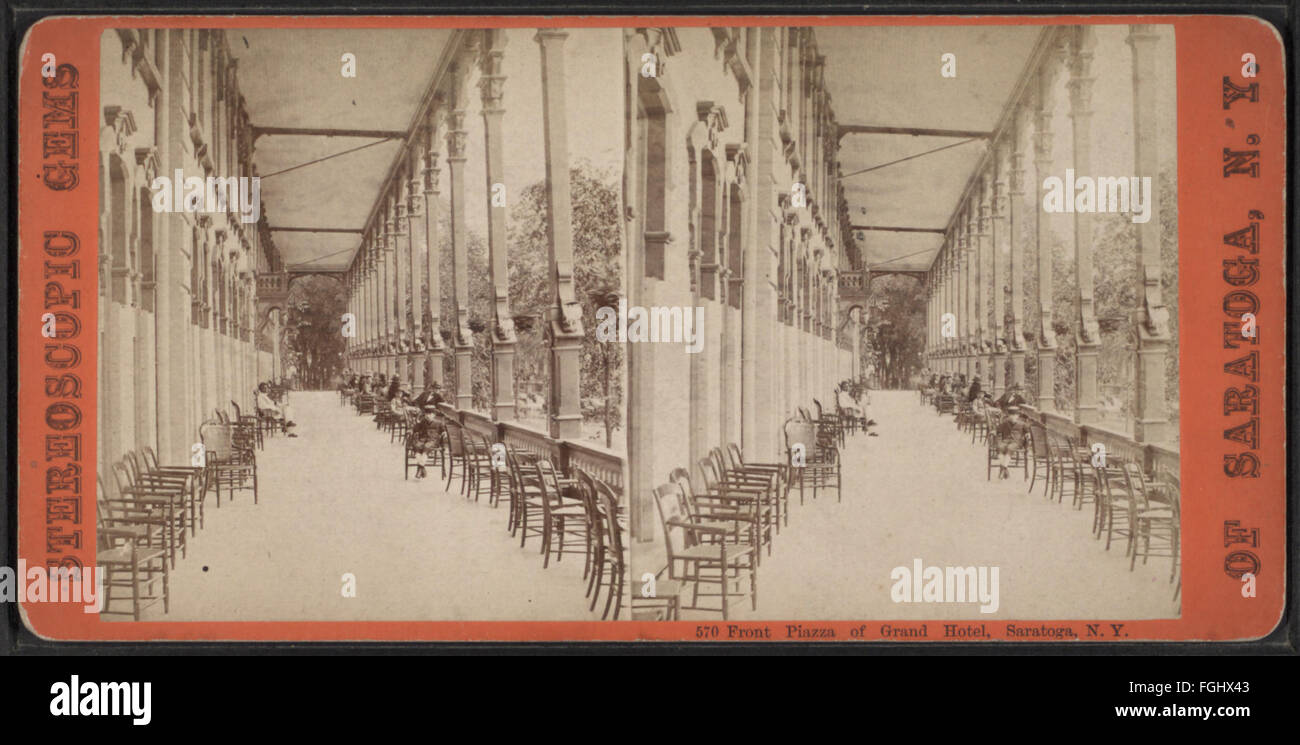 Front Piazza of Grand Hotel, Saratoga, N.Y, from Robert N. Dennis