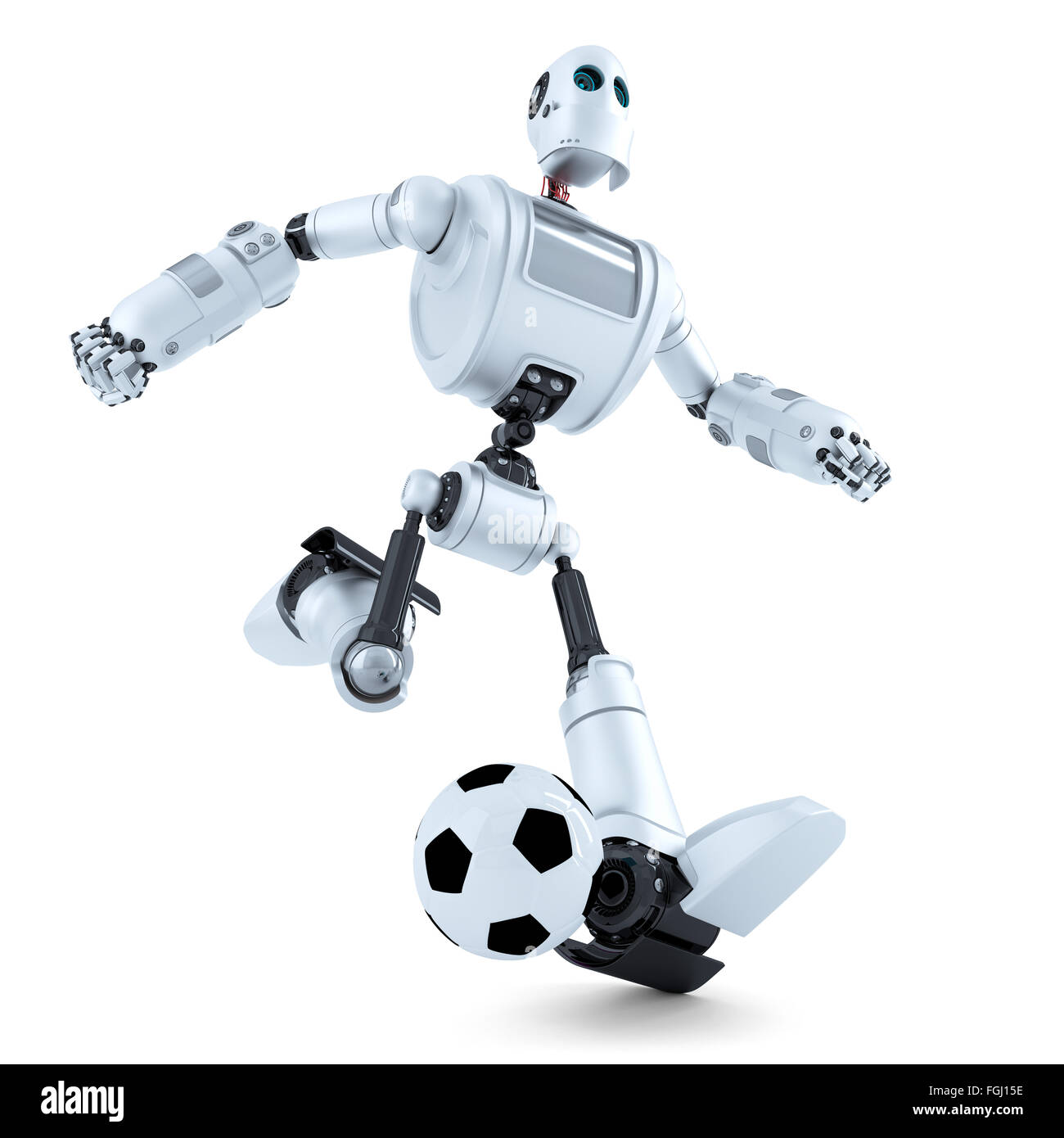 Robot playing football hi-res stock photography and images - Alamy