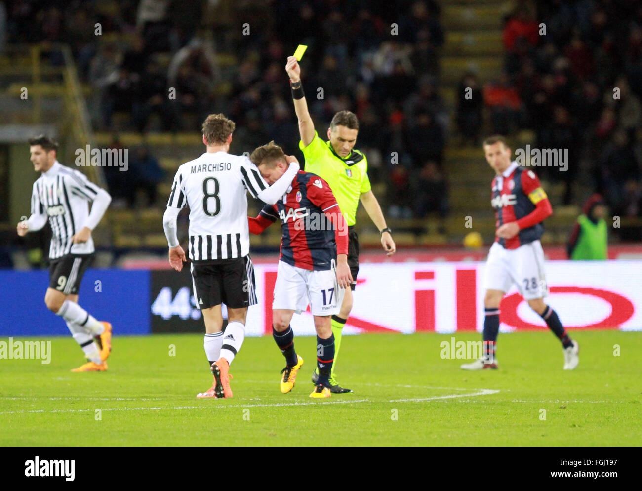 Bologna, Italy. 19th Feb, 2016. Juventus's midfielder Claudio Marchisio