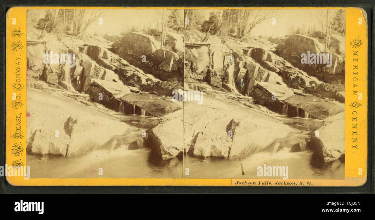 Jackson Falls, Jackson, N.H, from Robert N. Dennis collection of stereoscopic views Stock Photo