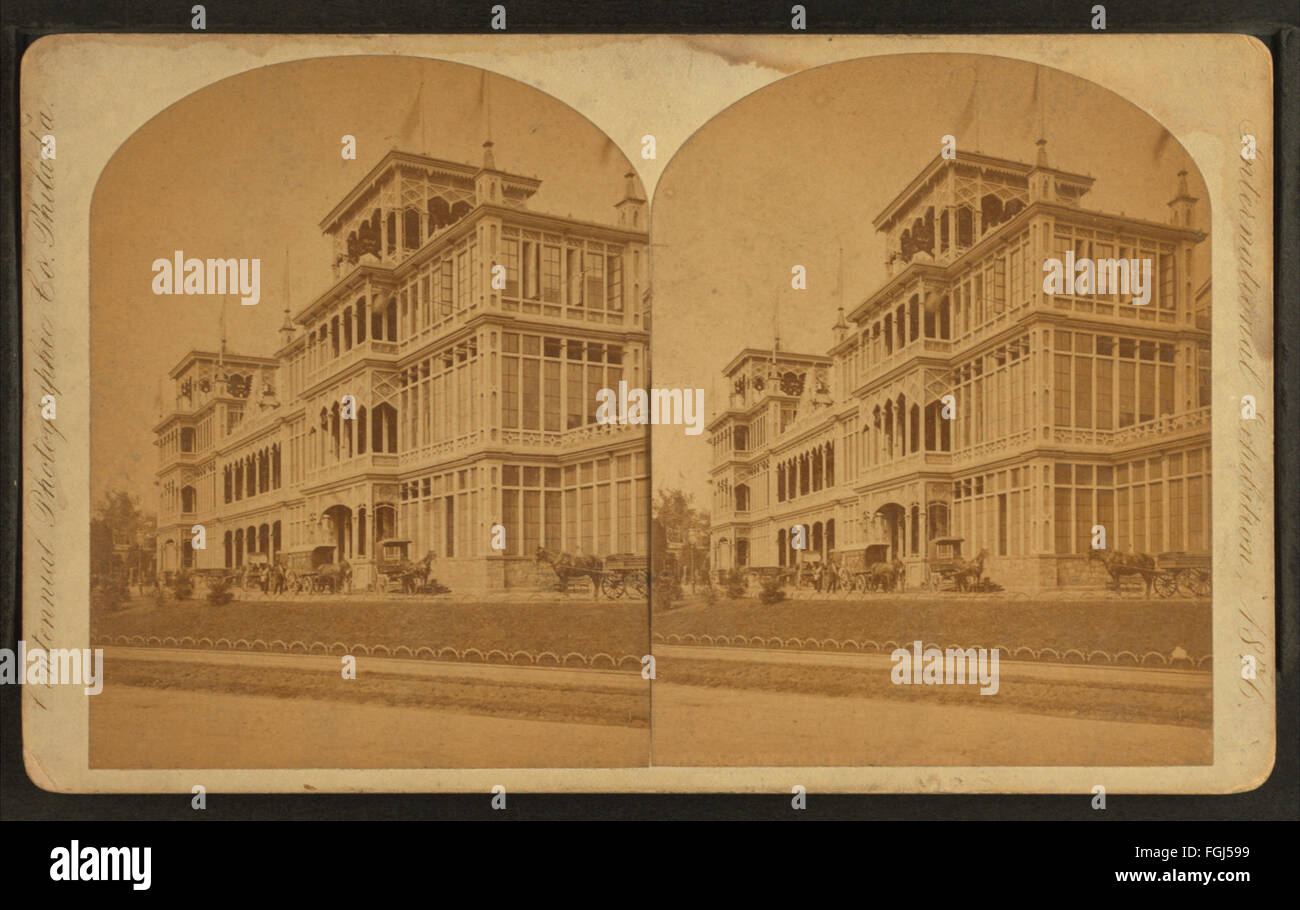 A stereoscopic image of Machinery Hall, captured by Centennial ...