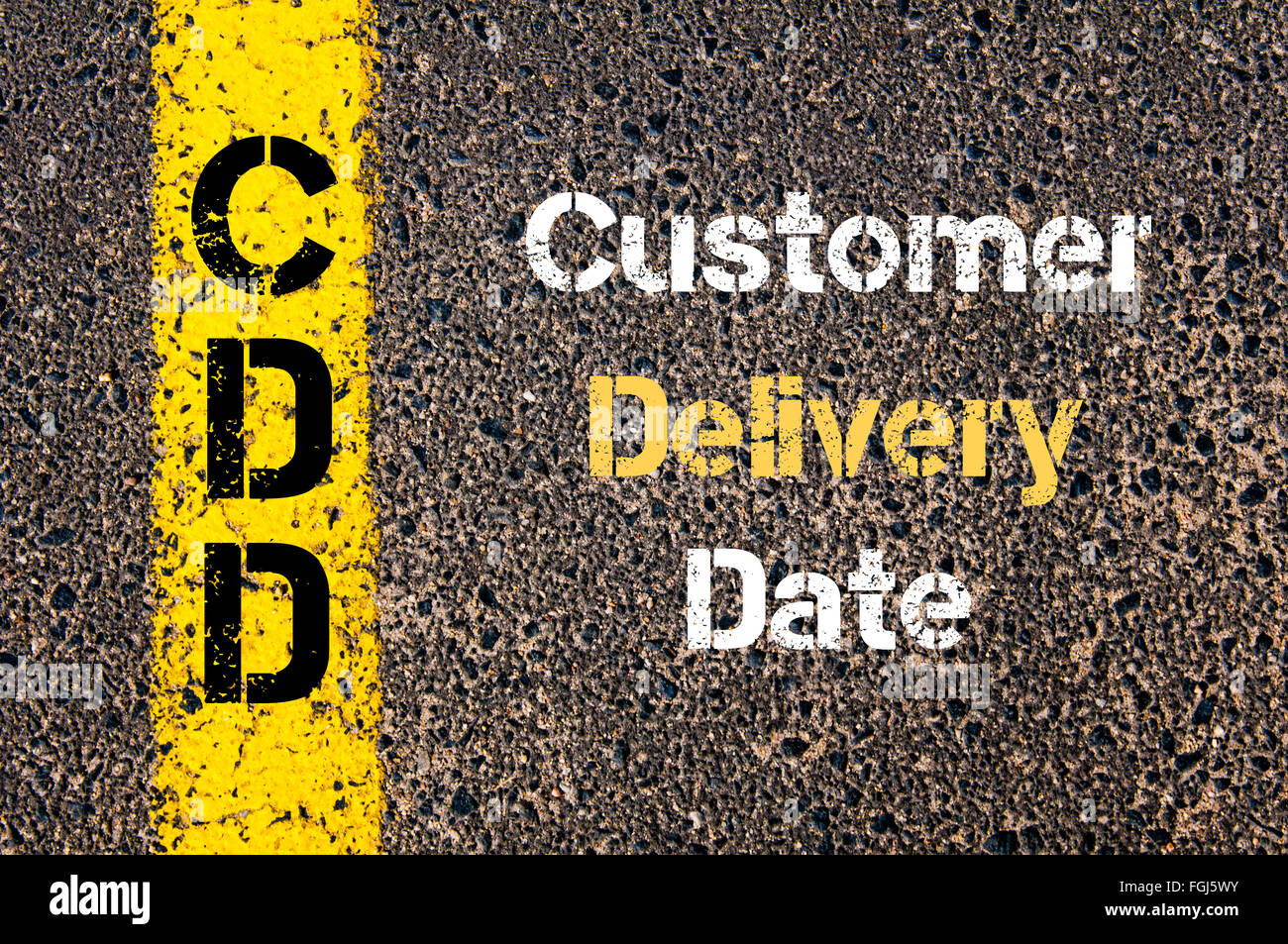 Concept image of Business Acronym CDD Customer Delivery Date written