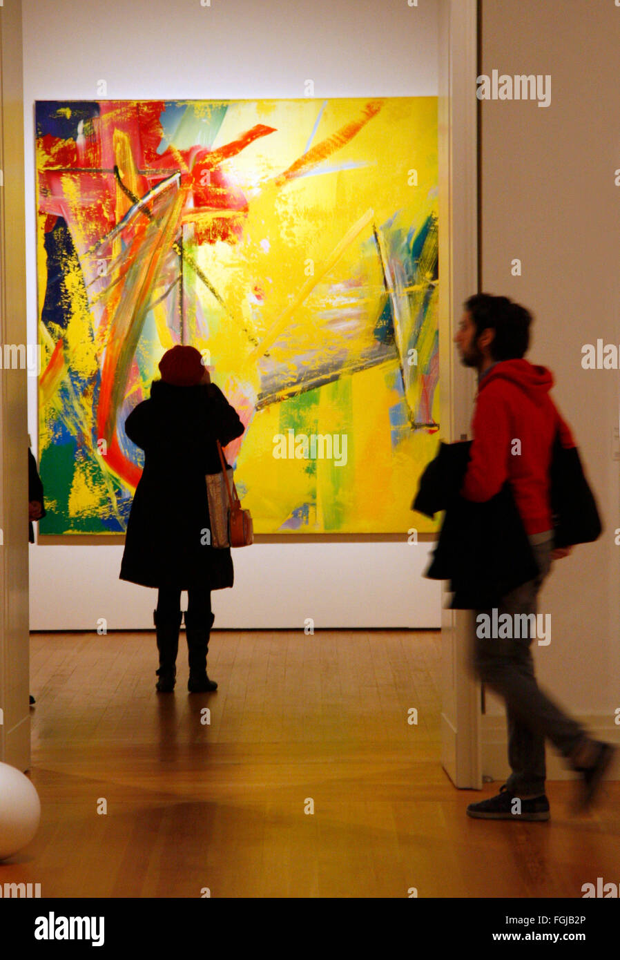 Impressionen: hier ein grossformatiges Gemaelde von Gerhard Richter - Ausstellung 'Von Beckmann bis Warhol - Kunst des 20. und 2 Stock Photo