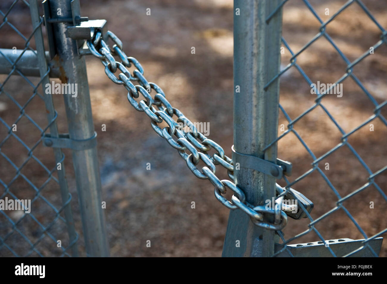 Strong Chain and Lock Securing Gate Stock Photo - Alamy