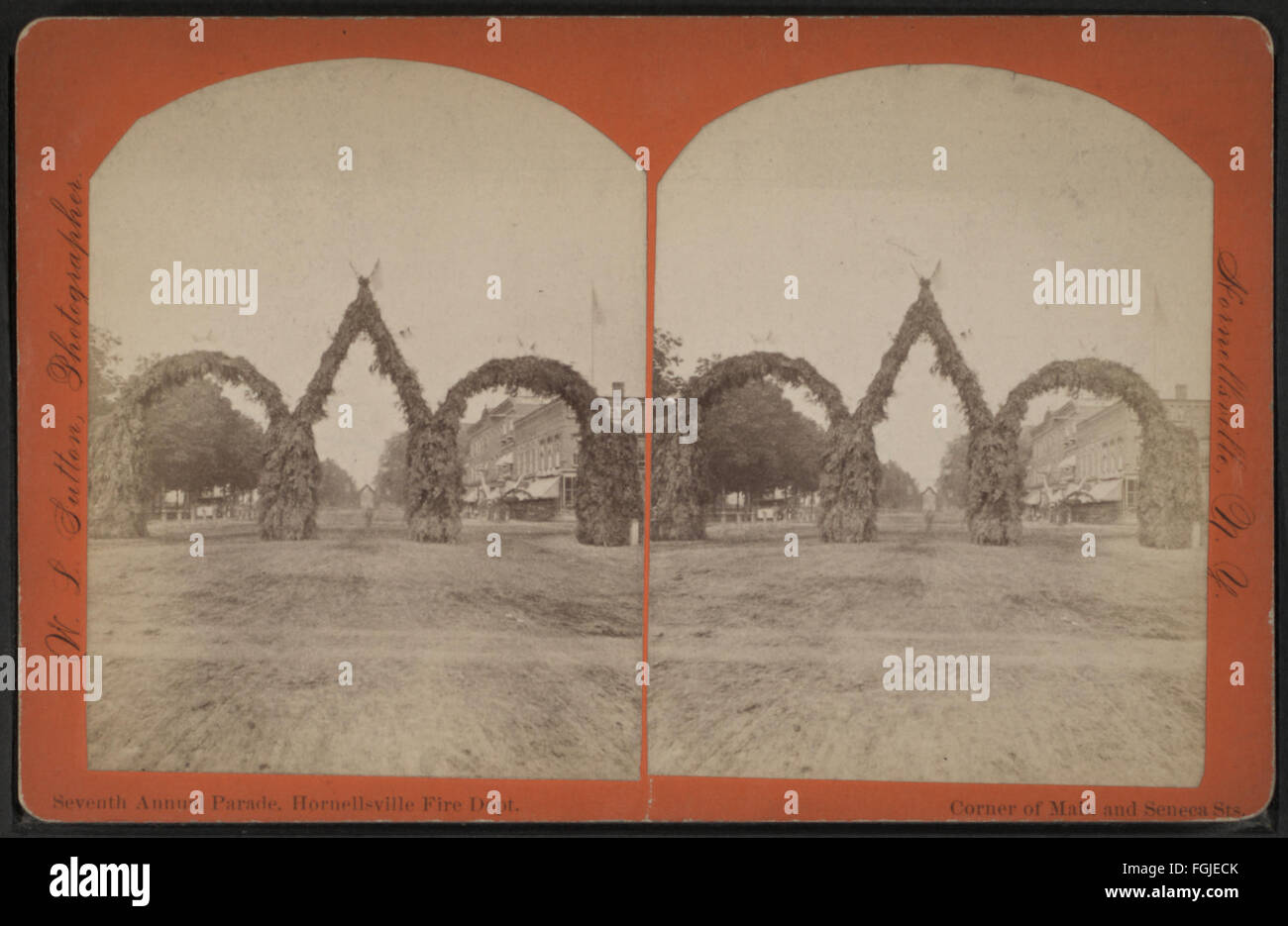 Seventh annual parade, Hornellsville Fire Department. Corner of Main