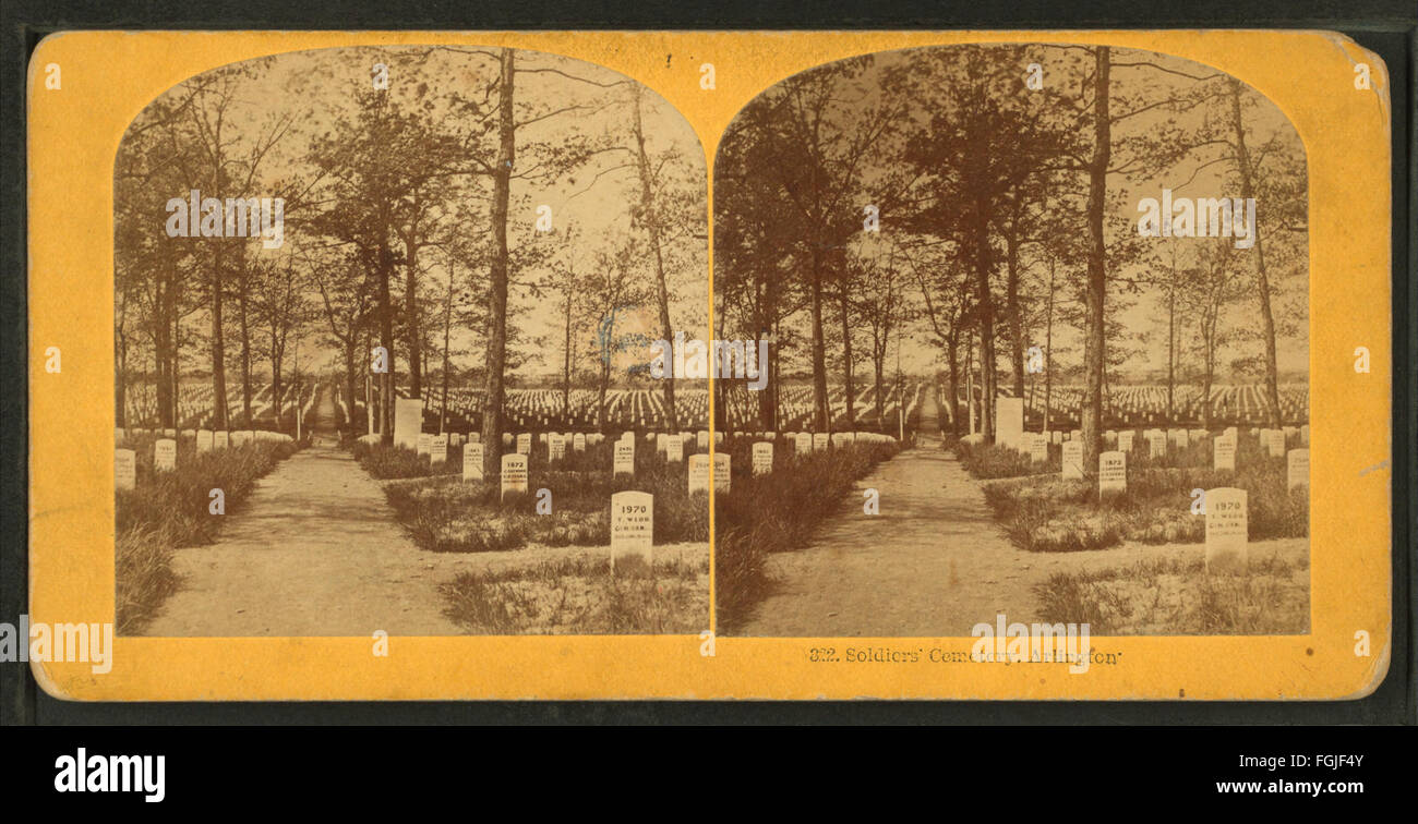 Soldiers' cemetery, Arlington, by Kilburn Brothers 9 Stock Photo Alamy