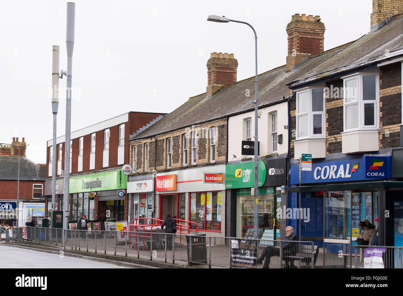 General view of Whitchurch village in North Cardiff, South Wales Stock