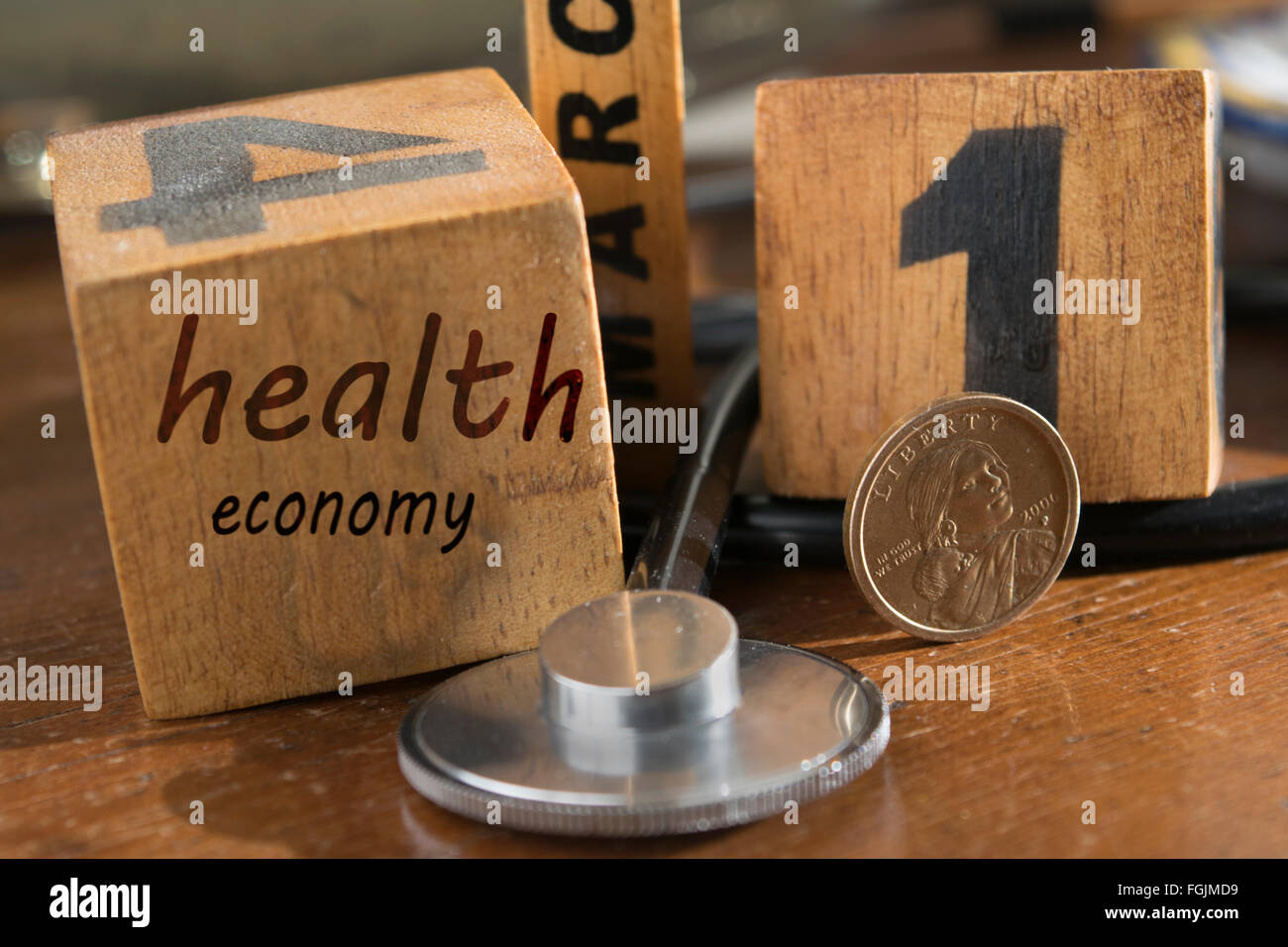 global economy and health care Stock Photo
