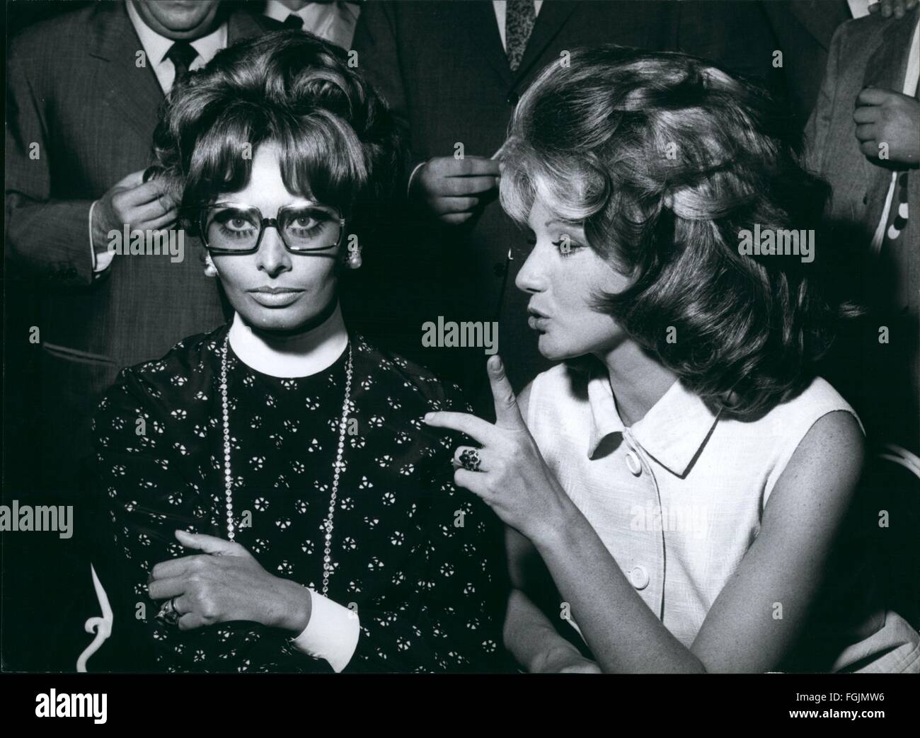 1969 - Sophia Loren, left and Sylva Koscina, talking during the party. © Keystone Pictures USA/ZUMAPRESS.com/Alamy Live News Stock Photo