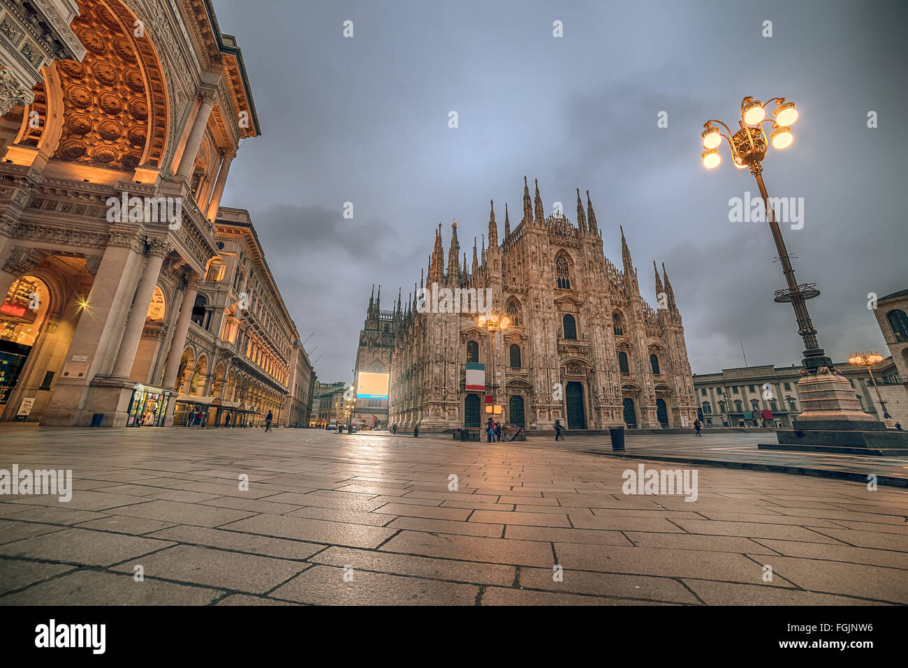 Milan, Italy: Piazza del Duomo, Cathedral Square Stock Photo