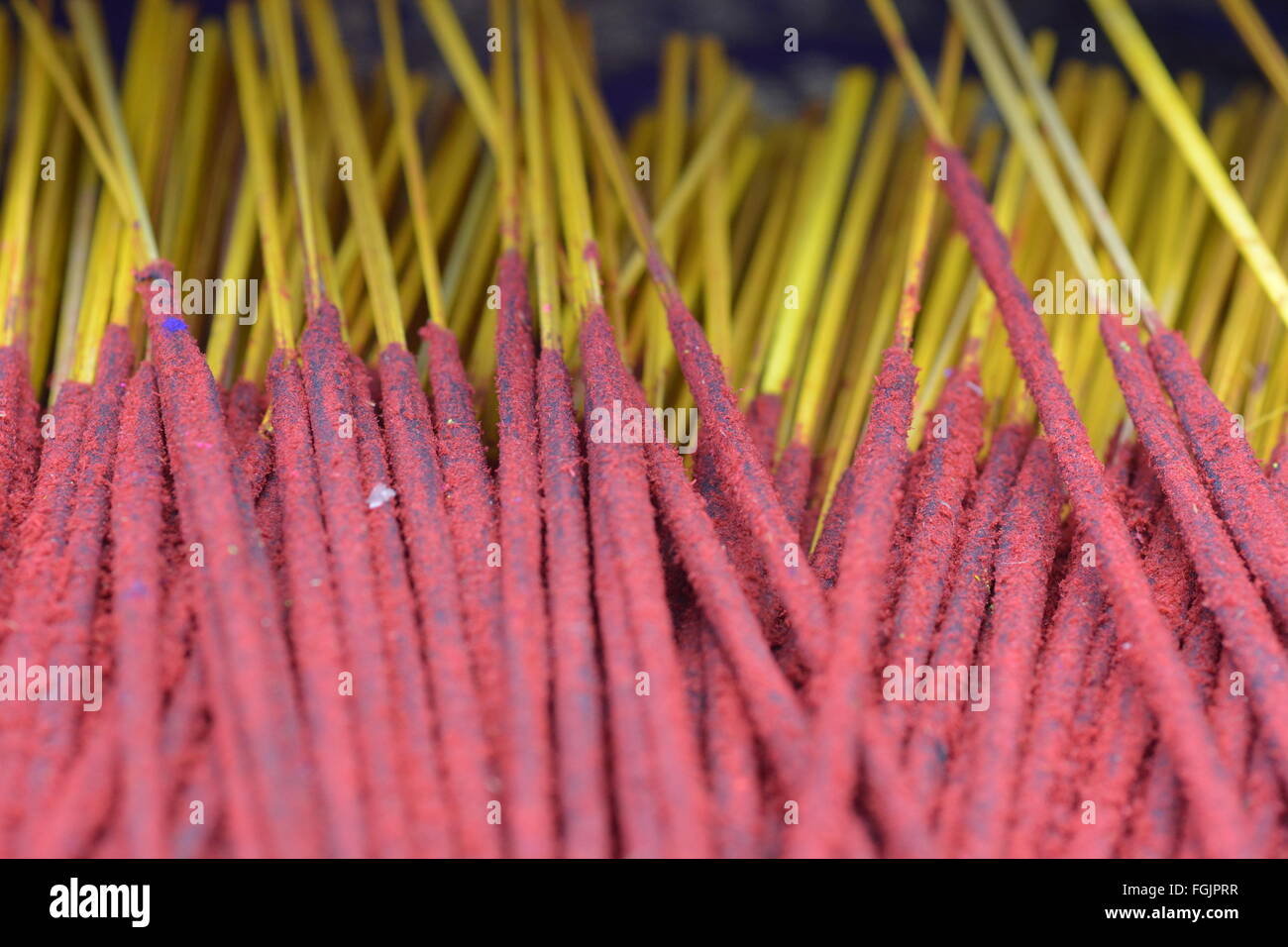 Indian incense sticks in red and brown colours Stock Photo Alamy