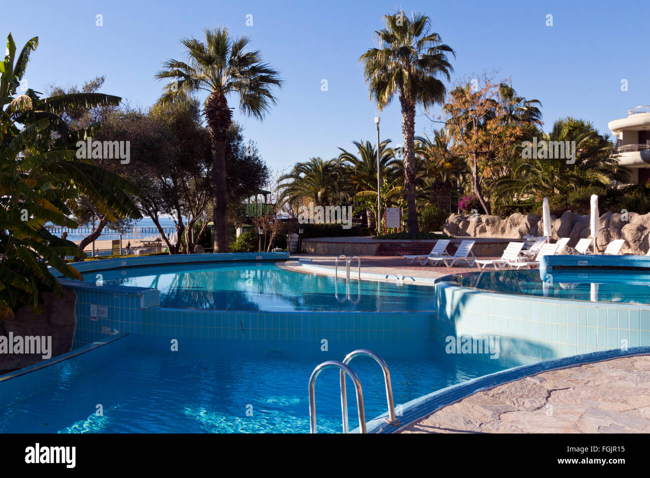 Hotel Swimming Pool in Antalya, Turkey Stock Photo - Alamy