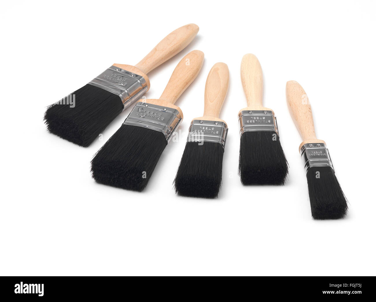 Selection of Paint brushes Stock Photo