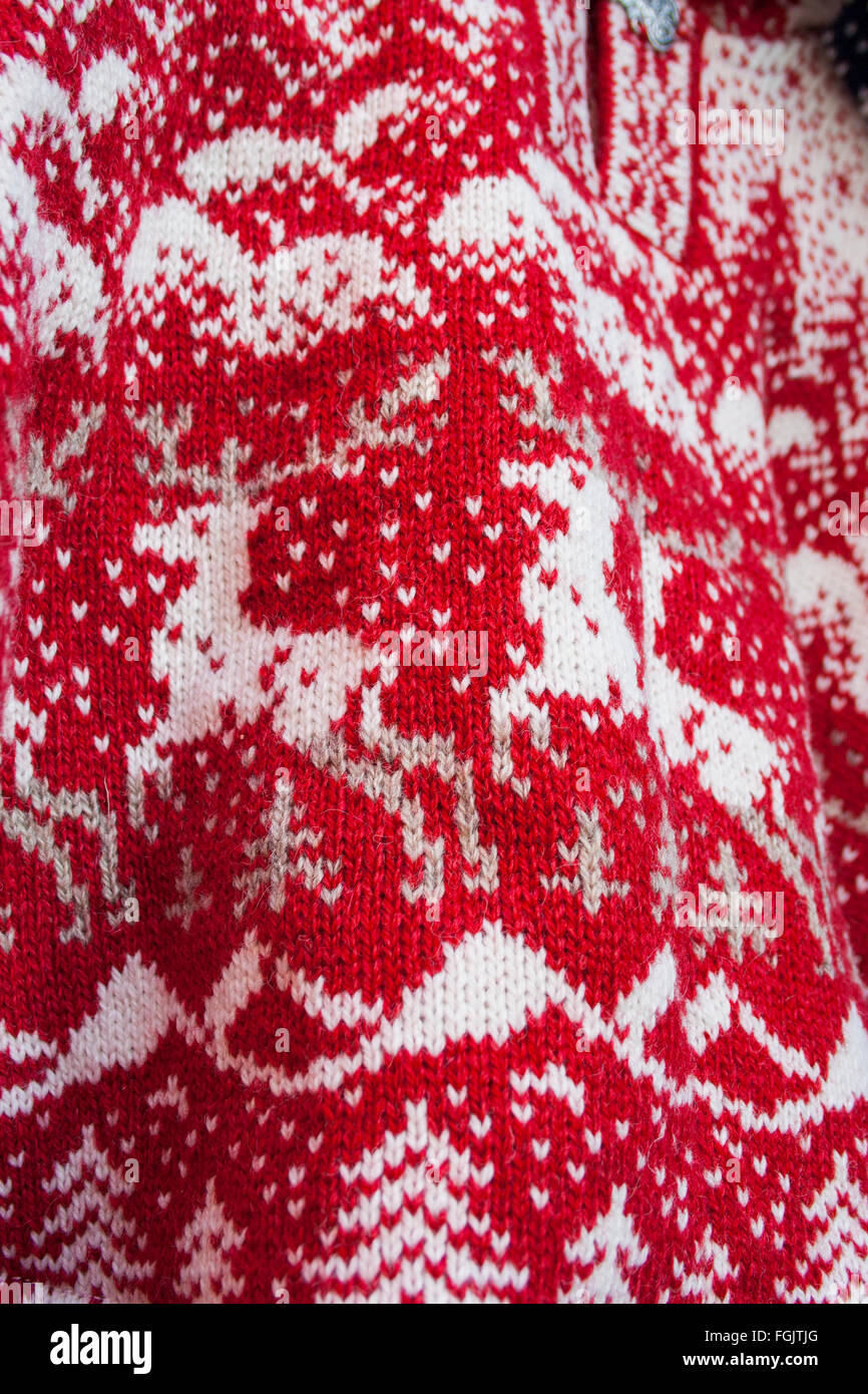 Traditional hand knitted items for sale on Müürivahe Street, Tallinn, Estonia Stock Photo