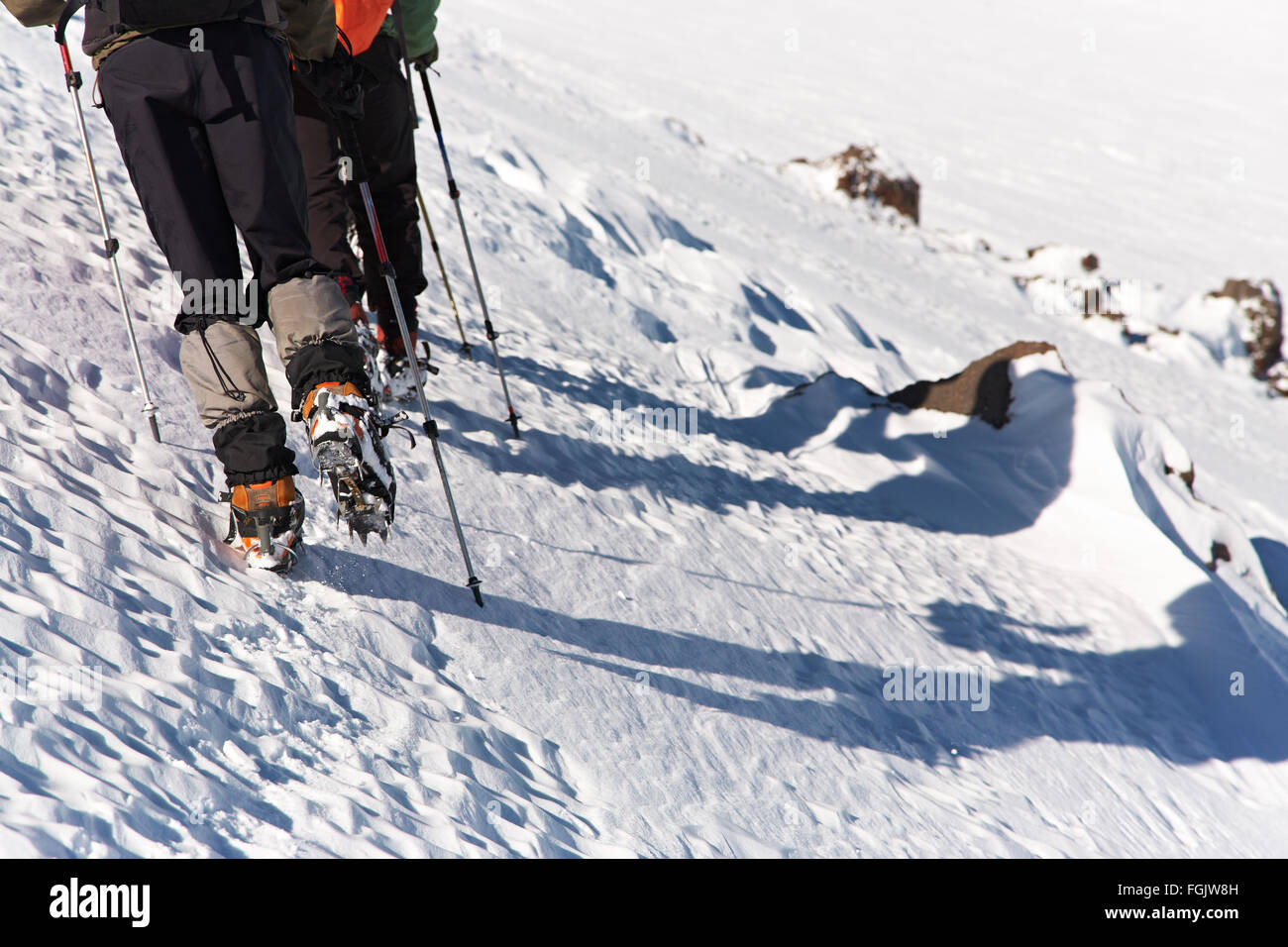Group of hikers in the mountain Stock Photo - Alamy