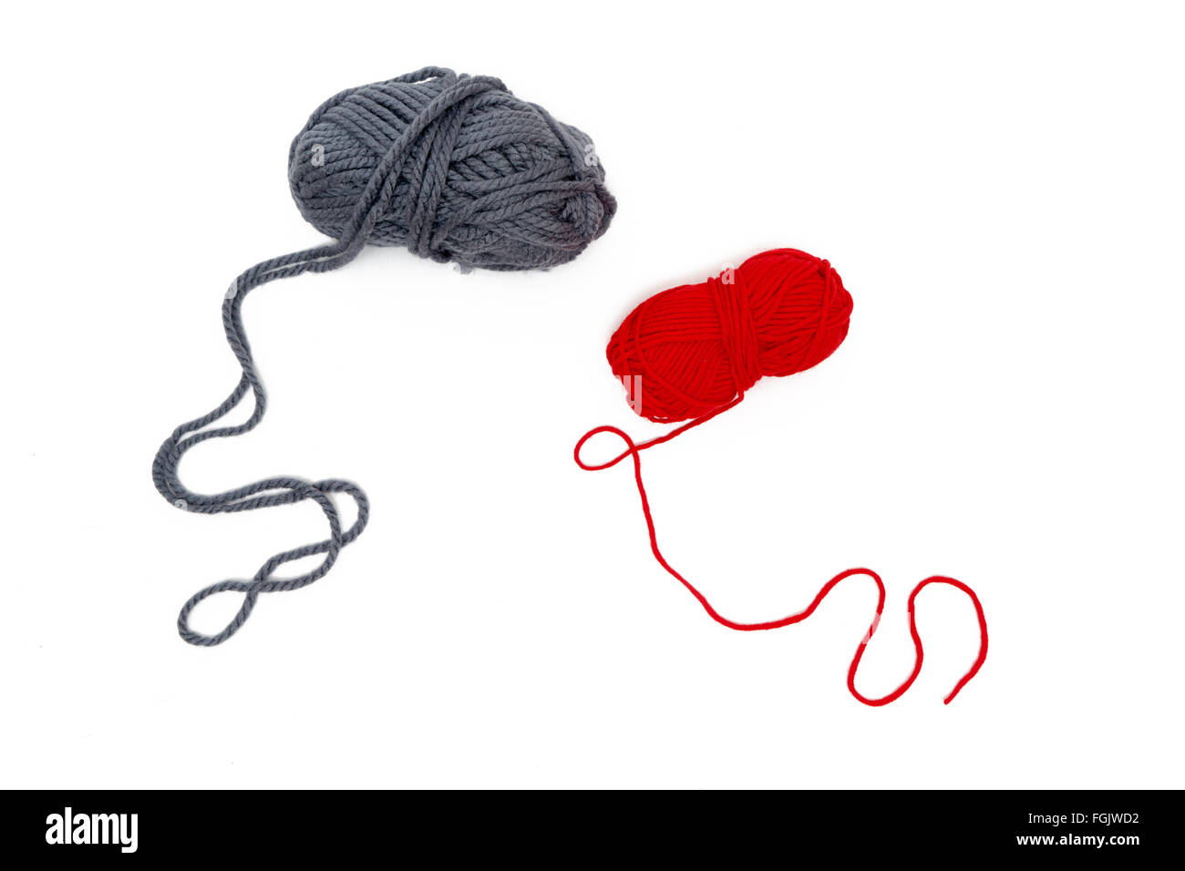 Balls of yarn isolated on white background Stock Photo Alamy