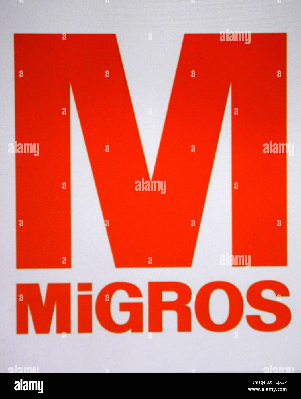 Markenname: 'Migros', Berlin. Stock Photo
