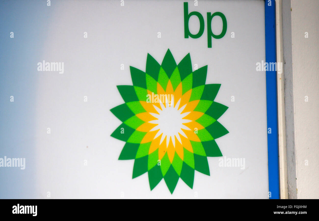 Markenname: 'BP British Petroleum beyond petroleum', Berlin. Stock Photo