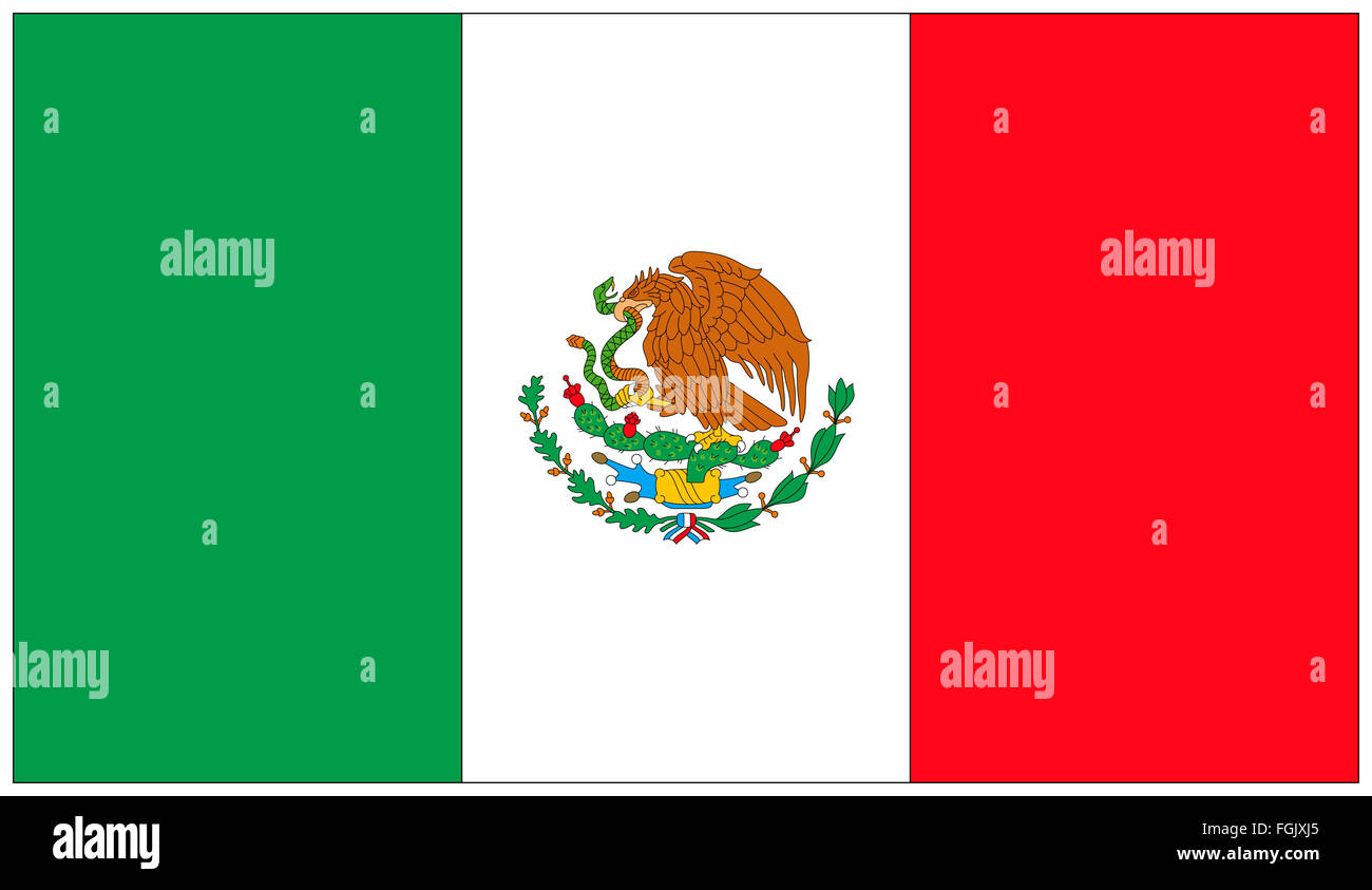 Fahne: Mexiko/ flag: Mexico Stock Photo - Alamy